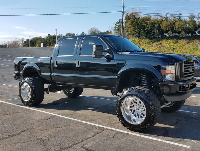2008 Ford F250 FX4 Crew Cab 4x4 With TPMS Nitto Mud Grappler 40/15.50R22 (4147)