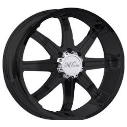 Milanni 446-KOOL WHIP 8 Matte Black W/ Chrome Cap Wheel