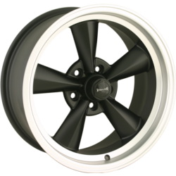 Ridler 675 Matte Black W/ Machined Lip Wheel