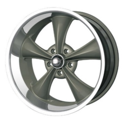 Ridler 695 Grey W/ Machined Lip Wheel