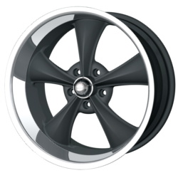 Ridler 695 Matte Black W/ Machined Lip Wheel