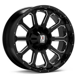 KMC-XD Series BOMB Gloss Black With Milled Accents 22X12 8-165.1 Wheel