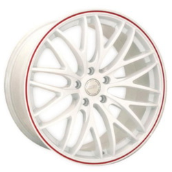 Katana Racing GTM White W/ Red Stripe Wheel