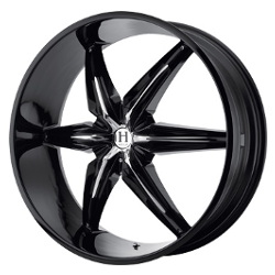 Helo HE866 Gloss Black With Chrome Accents 24X10 5-139.7 Wheel