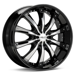 Helo HE875 Gloss Black With Chrome Accents Wheel