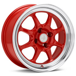 Enkei J-SPEED Red With Machined Lip