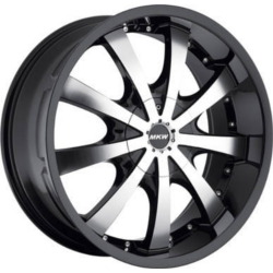 MKW M102 Gloss Black Machined Face Wheel