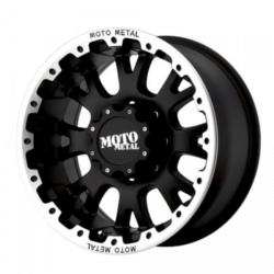 Moto Metal MO956 Matte Black With Machined Lip Wheel