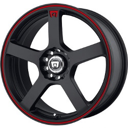Motegi Racing MR116 Matte Black  W Red Stripe Wheel