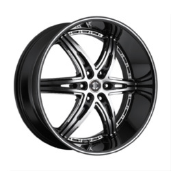 2 Crave No.16 Glossy Black / Machined Face / Stripe Wheel