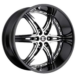 2 Crave No.16 Glossy Black / Machined Face Wheel