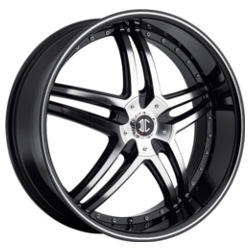 2 Crave No.17 Glossy Black / Machined Face / Stripe Wheel