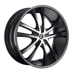 2 Crave No.21 Glossy Black / Machined Face Wheel