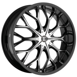 2 Crave No.9 Glossy Black/Machined Face Wheel