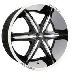 Baccarat OUTRAGE Black W/ Machined Lip Wheel