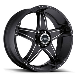 V-Tec STYLE 395-WIZARD RWD Matte Black Machined Face