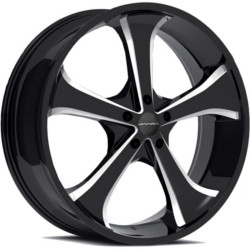 Baccarat SYNC Gloss Black With Milled Accents Wheel