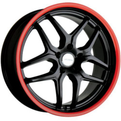 Ace VERTEX Black W/ Red Stripe Wheel