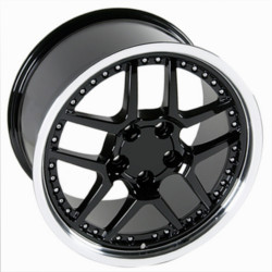 Wheel Replicas ZO6 M/S Gloss Black/Machined lip